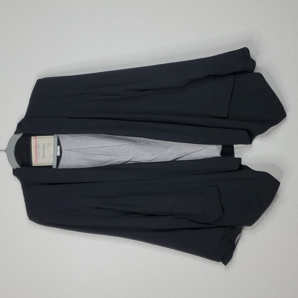 Cartonnier Black Open-Front Draped Blazer